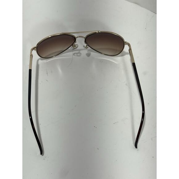 Fossil Women\'s Light Gold-Tone Aviator Sunglasses Brown Lenses- 60 13 128 53529 main image 5